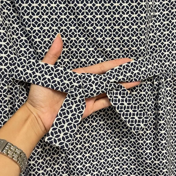 NWT Talbots Bow-Front Patterned Dress - Picture 6 of 15